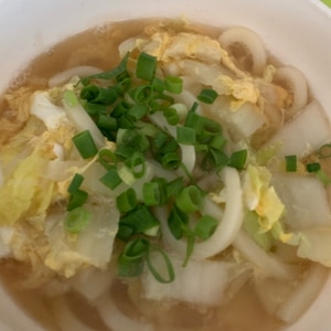 簡単ヘルシー(^^)白菜たっぷり卵とじうどん♪